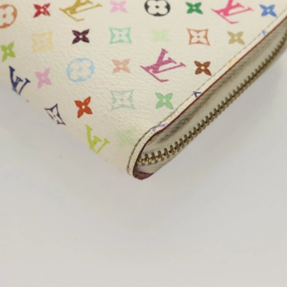 LOUIS VUITTON Monogram Multicolor Zippy Wallet White M60241 LV Auth 128834 - Picture 11 of 15